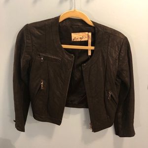 Black leather jacket